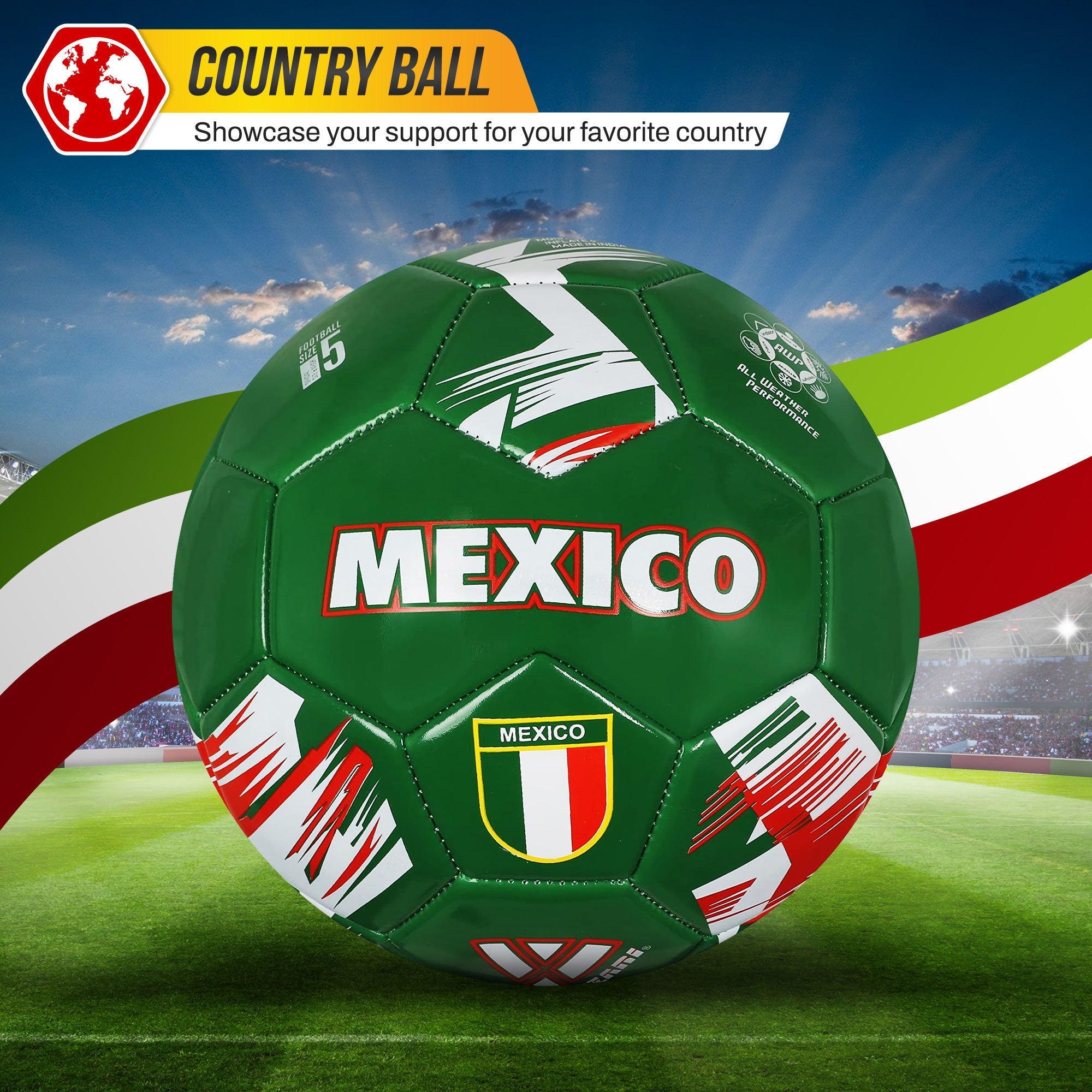 Vizari National Team Soccer Balls – Mexico Green