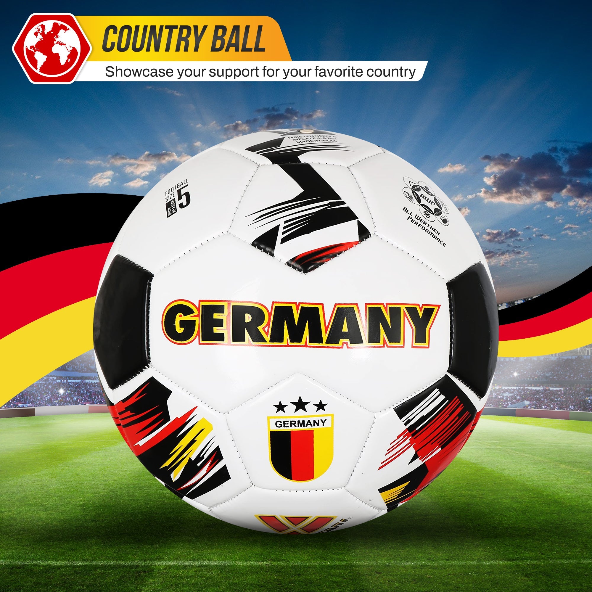 Vizari Mini National Team Soccer Balls – Germany White