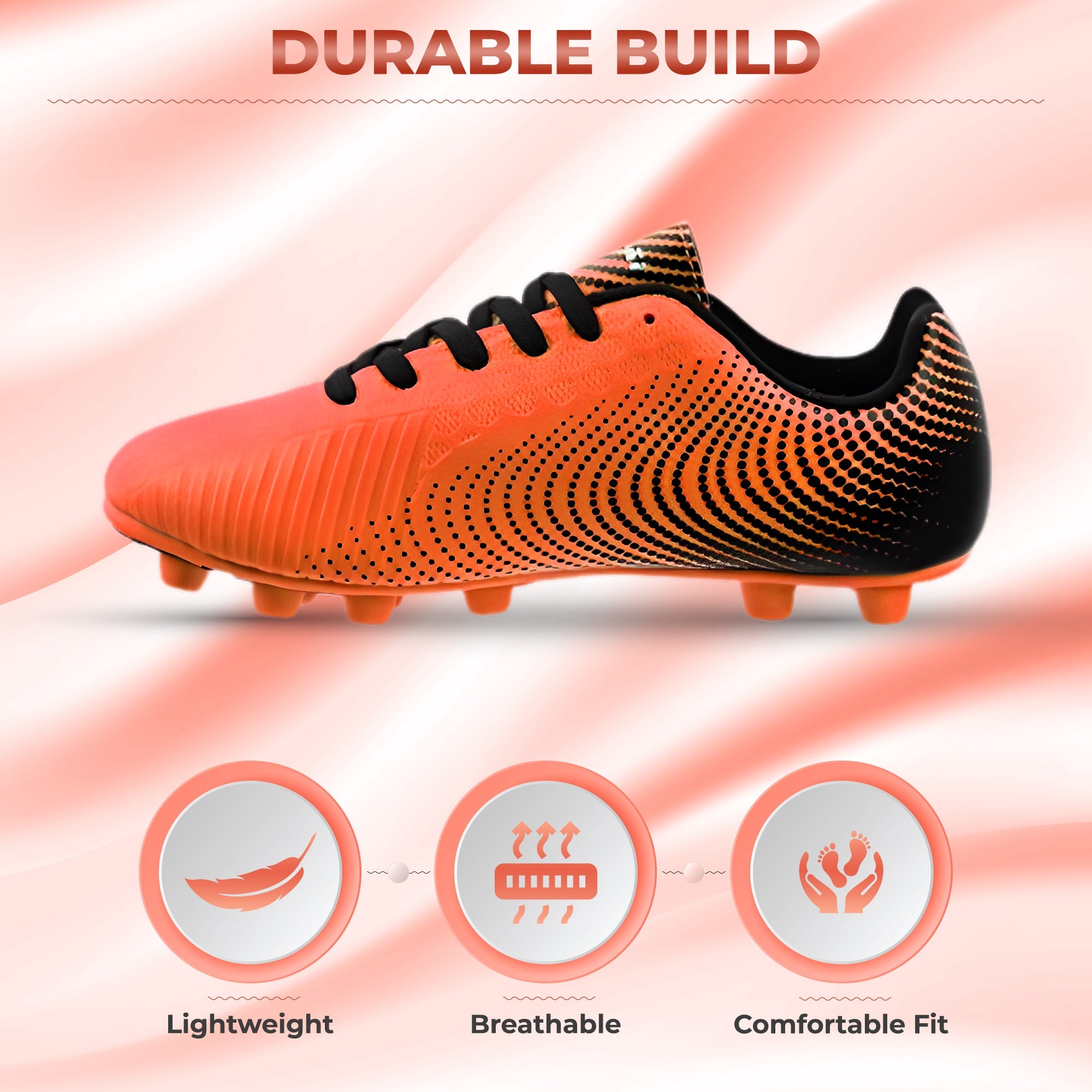 Vizari Stealth Firm Ground Soccer Shoes – Orange/Black