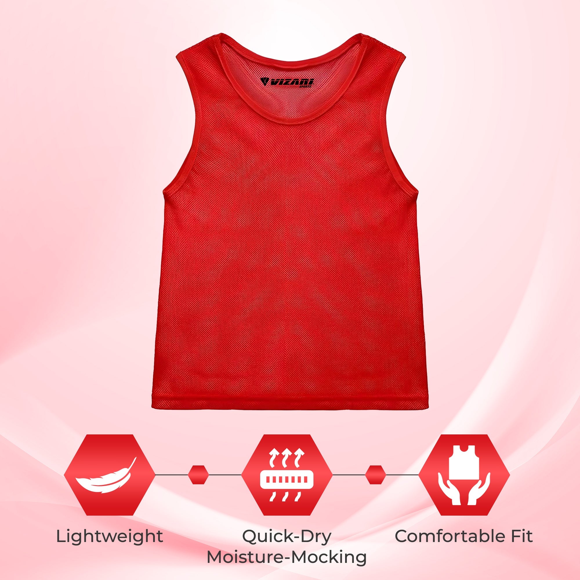 Scrimmage Vest-Red - Vizari Sports
