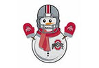 Rico Industries Ncaa Ohio State Buckeyes Snowman Shape Cut Pennant - Home And Living Room D  Cor - Soft Felt Ez To Hang, 18X0.10