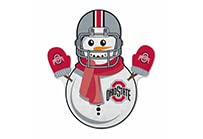 Rico Industries Ncaa Ohio State Buckeyes Snowman Shape Cut Pennant - Home And Living Room D  Cor - Soft Felt Ez To Hang, 18X0.10
