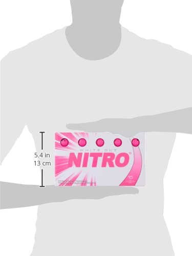 Nitro Long Distance Peak Performance Golf Balls (15Pk) All Levels White Out 70 Compression High Velocity White Hot Core Long Dis