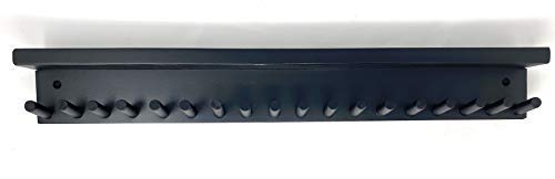 Solid Wood Baseball Mini Size Bat Rack Up To 17 Bats 6 Balls Black Custom Deluxe M17B6