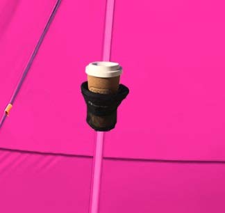 Red Suricata Cup Holder For Drinks - Accessory For Sun Shade Canopy Tent - Attaches To Tent Pole - Holds One Beverage (Cup, Bott