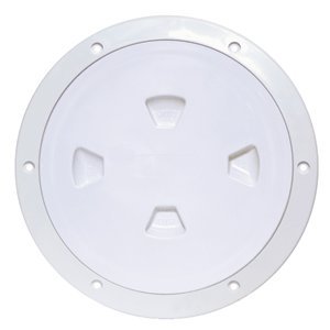 Beckson Dp80-W Screw-Out Deck Plate (White), 1 Pack