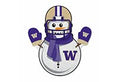 Rico Industries Ncaa Washington Huskies Snowman Shape Cut Pennant - Home And Living Room D  Cor - Soft Felt Ez To Hang, 18X0.10X