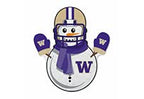 Rico Industries Ncaa Washington Huskies Snowman Shape Cut Pennant - Home And Living Room D  Cor - Soft Felt Ez To Hang, 18X0.10X