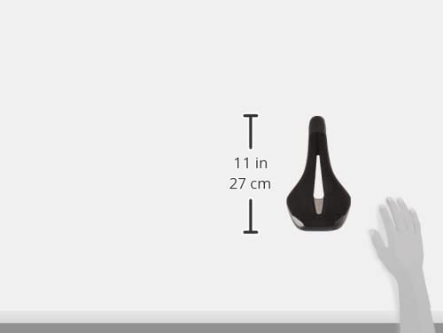 Selle Italia St 5 Flow, S, Road Bike Saddle - For Men And Women, Commuting, Fitness, City Biking 276 X 155Mm, 396G, Black/Hi-Viz