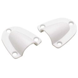 Seachoice White Plastic Midget Clamshell Vents 1-7/16 x 1-11/16