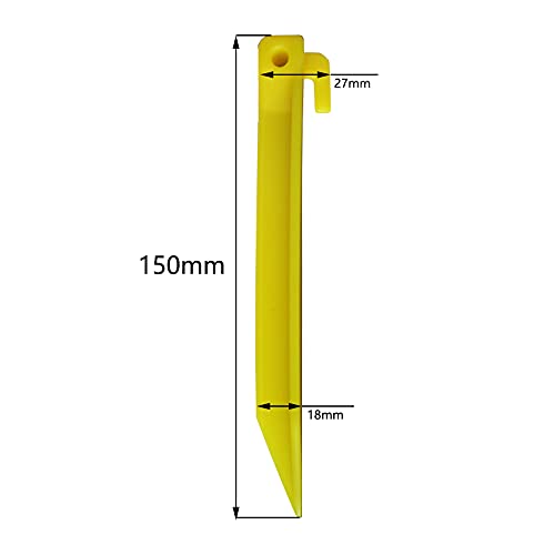 24Pcs Durable Tent Pegs Plastic Spike Hook Awning Camping Caravan Visual Marker,12X 6Inch + 12X 9Inch