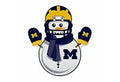 Rico Industries Ncaa Michigan Wolverines Snowman Shape Cut Pennant - Home And Living Room D  Cor - Soft Felt Ez To Hang
