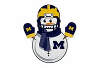 Rico Industries Ncaa Michigan Wolverines Snowman Shape Cut Pennant - Home And Living Room D  Cor - Soft Felt Ez To Hang