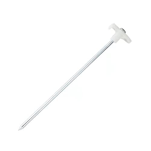 Tent Stakes, Galvanized Steel Pop Up Tent Stakes Pegs With Fluorescent Stopper For Pitching Camping Tents Canopy (White 20Pcs)