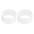 Trendynest 5X 2Pcs Silicone Tennis Racket Grip Ring Racquet Handle Overgrip Loop White