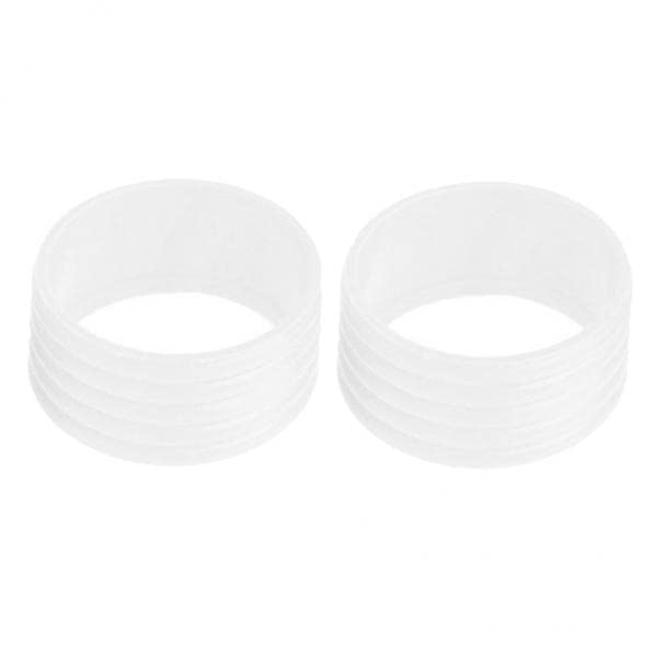 Trendynest 7X 2Pcs Silicone Tennis Racket Grip Ring Racquet Handle Overgrip Loop White
