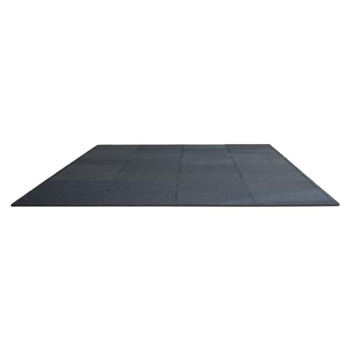 Vevor 25 Pcs 0.56'' Thick Gym Floor Mats, 24''X24'' Eva Foam & Rubber Top Interlocking Workout Mats With 100 Sq.Ft Coverage, Wat