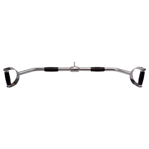 Body-Solid Tools Pro-Style Pro-Grip Lat Pulldown Bar, Home Gym Cable Machine Attachment For Lats, Shoulders, Arms Development, W