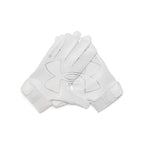 Under Armour Boys' F9 Nitro Football Gloves, (100) White/Distant Gray/Metallic Silver, Medium