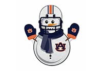 Rico Industries Ncaa Auburn Tigers Snowman Shape Cut Pennant - Home And Living Room D  Cor - Soft Felt Ez To Hang