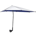 G4Free Upf 50+ Adjustable Beach Umbrella Xl With Universal Clamp For Chair, Golf Bags, Stroller, Wheelchair, Bleacher, Patio(Blu