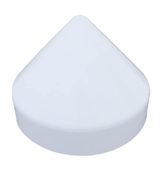 Cone Style Pylon Cap For Marine Dock (White, 9 Inch)