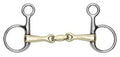 Prorider Ss Hanging Cheek Lozenge Baucher Copper Dog Bone 4-1/2'' Horse Bit 35188A