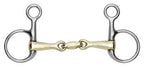 Prorider Ss Hanging Cheek Lozenge Baucher Copper Dog Bone 4-1/2'' Horse Bit 35188A
