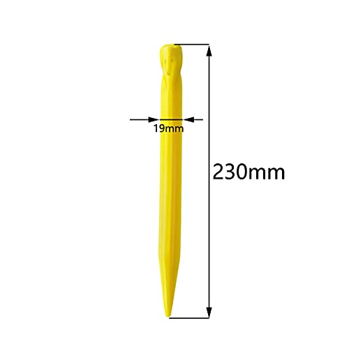 24Pcs Durable Tent Pegs Plastic Spike Hook Awning Camping Caravan Visual Marker,12X 6Inch + 12X 9Inch