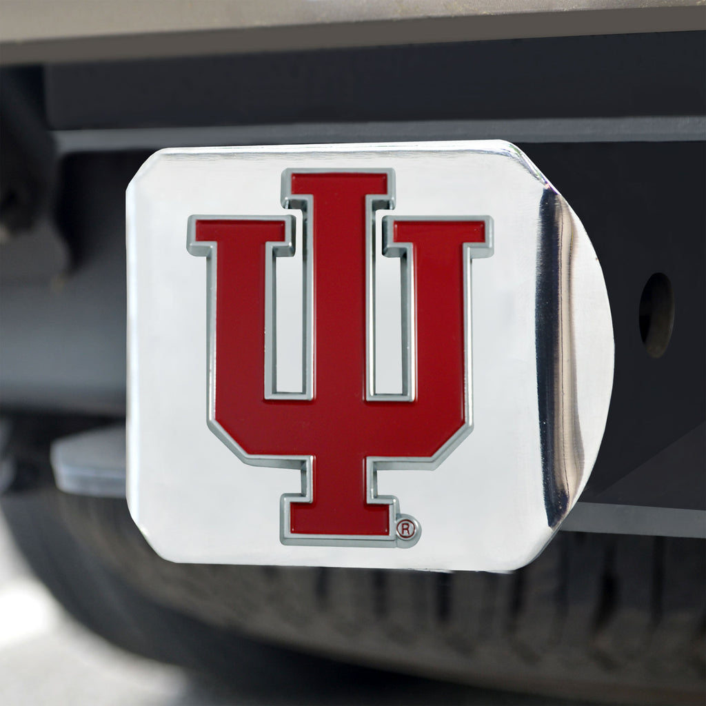 Indiana University Color Hitch - Chrome 3.4''X4''