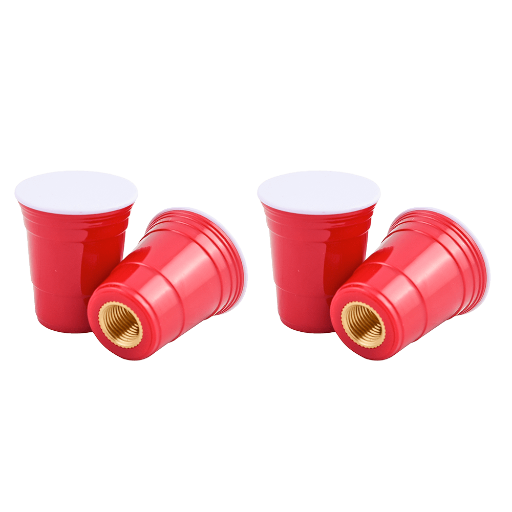 Red Tire Valve Stem Caps – Set of 2