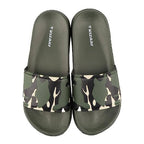 Youth Camo Soccer Slide Sandals - Green Khaki - Vizari Sports