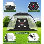 10x7FT Golf Practice Net with Mat & Target – Backyard Driving & Chipping Aid