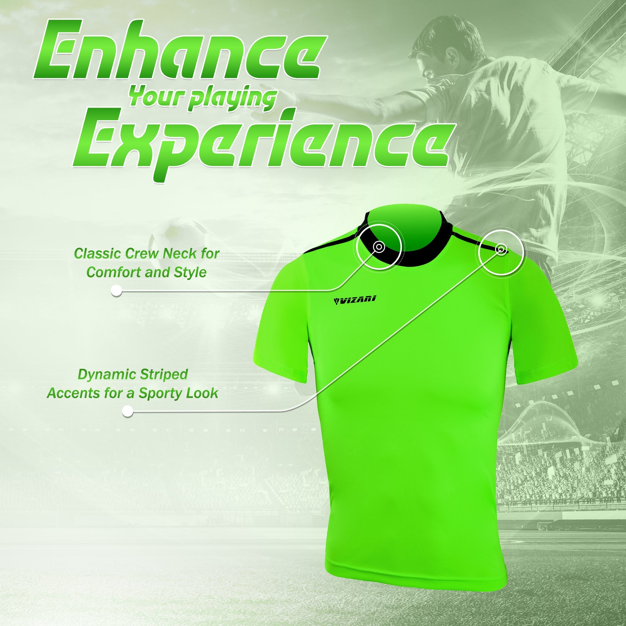 Velez Jersey-Neon Green - Vizari Sports