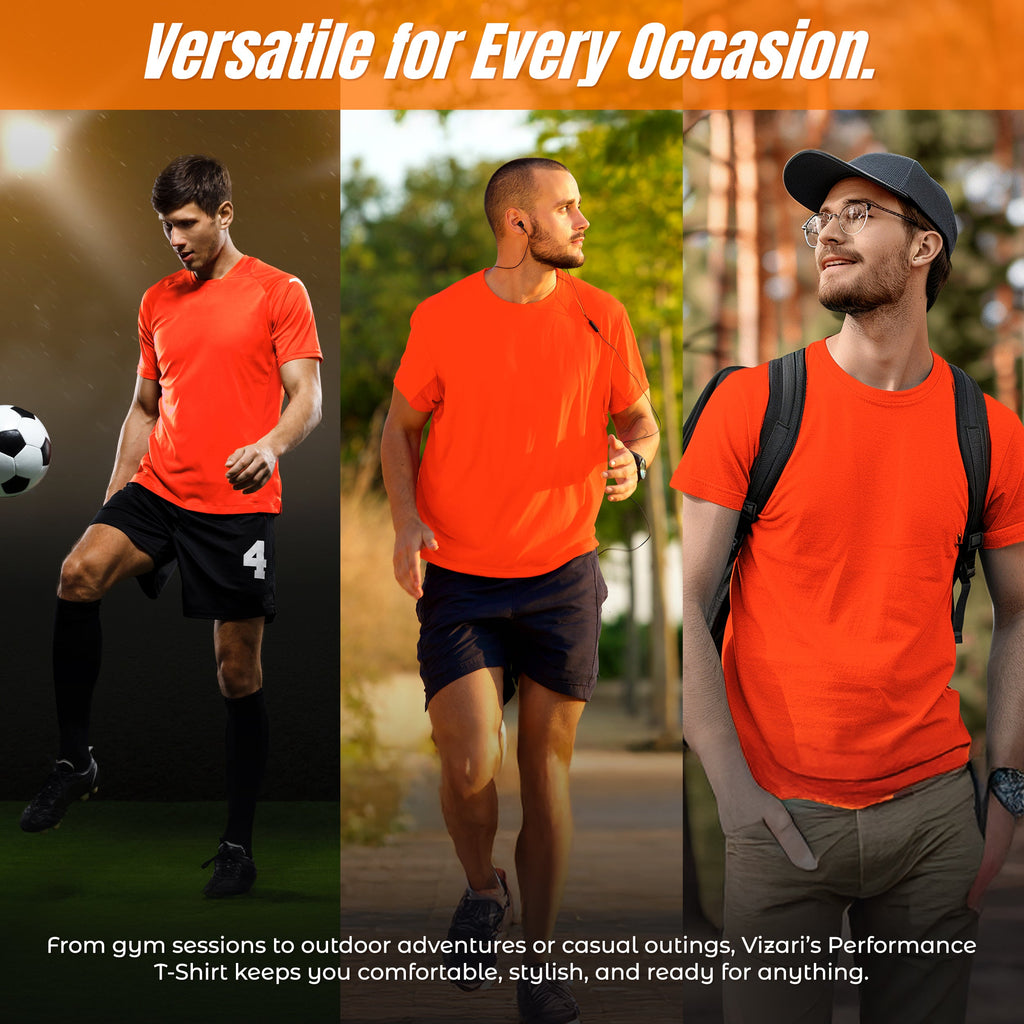 Vizari Performance T-Shirt Neon – Orange
