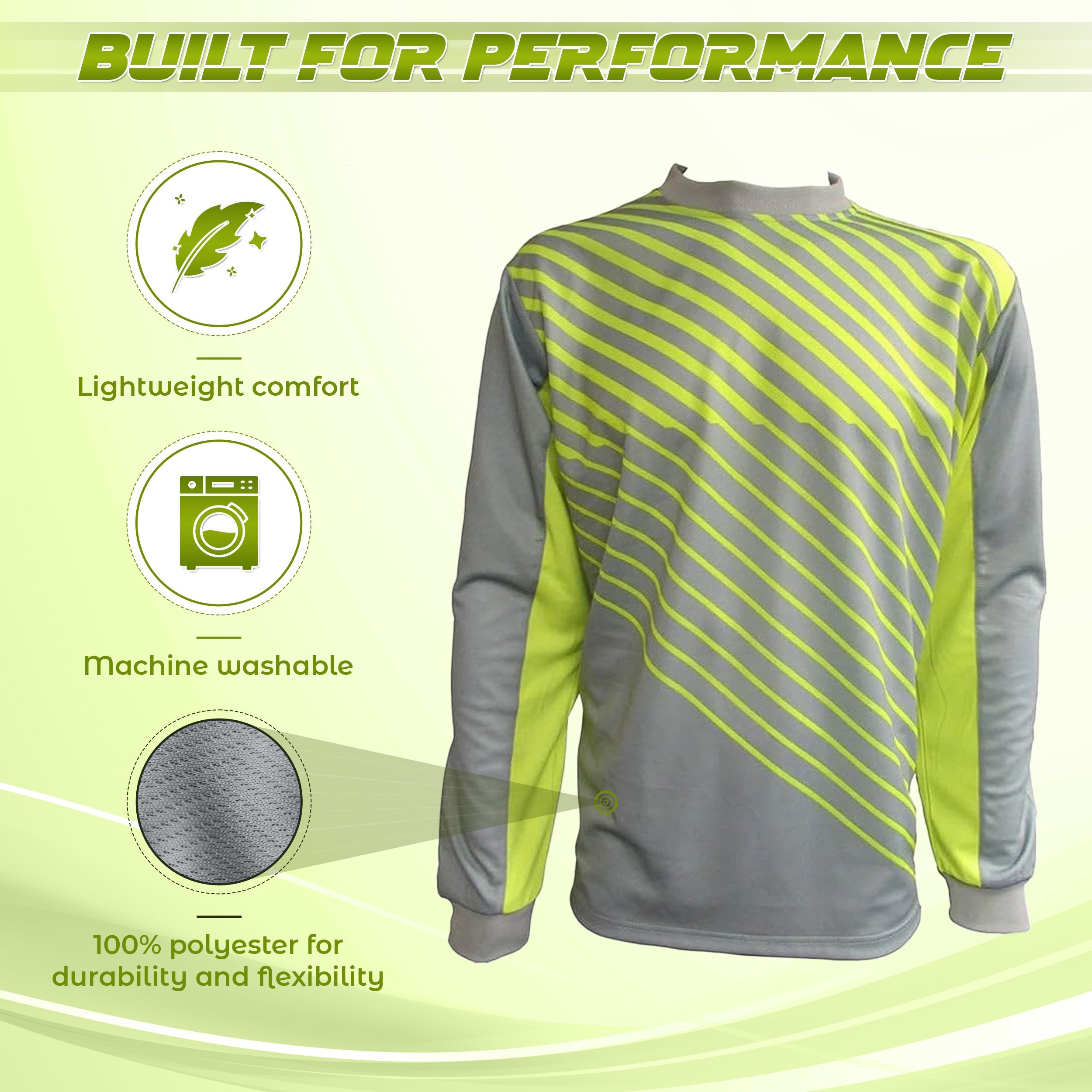 Vizari Arroyo Padded Long Sleeve Goalkeeper Jersey Grey/Yellow
