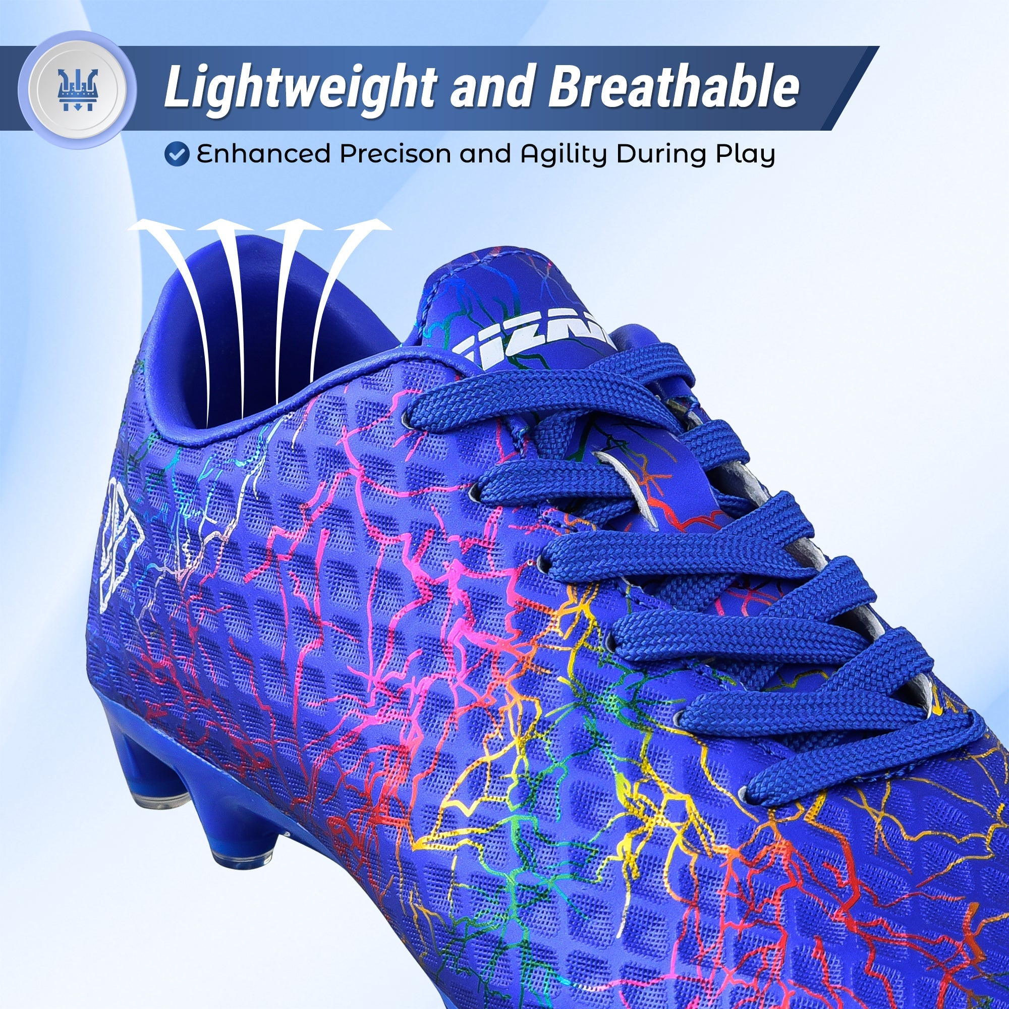 Zodiac JR. Firm Ground Soccer Shoes -Blue - Vizari Sports