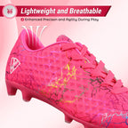Vizari Zodiac Junior Padded Comfort Firm Ground (FG) Youth Soccer Cleats - Pink