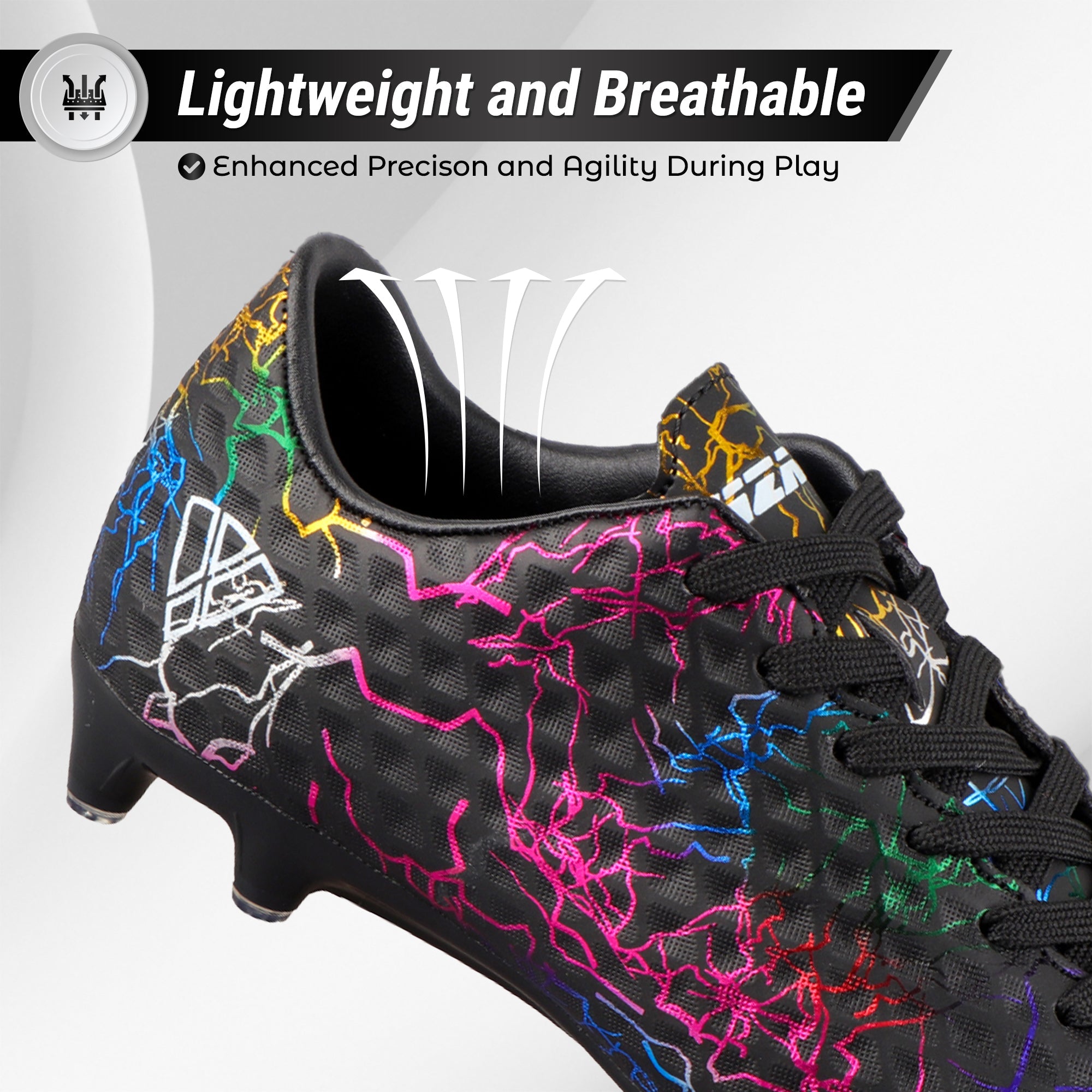 Zodiac JR. Firm Ground Soccer Shoes -Black - Vizari Sports