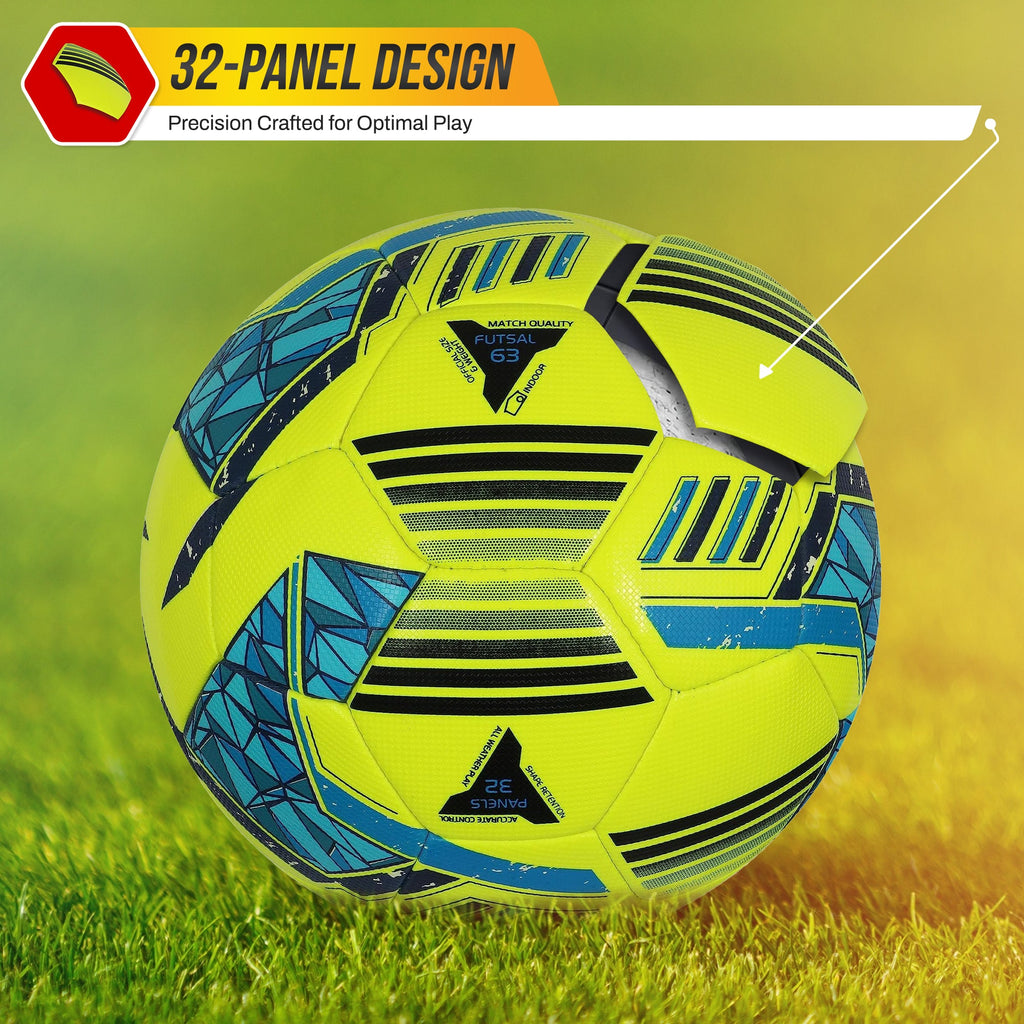 Vizari Reflect Pro Premium Indoor Soccer Ball – Lime Yellow
