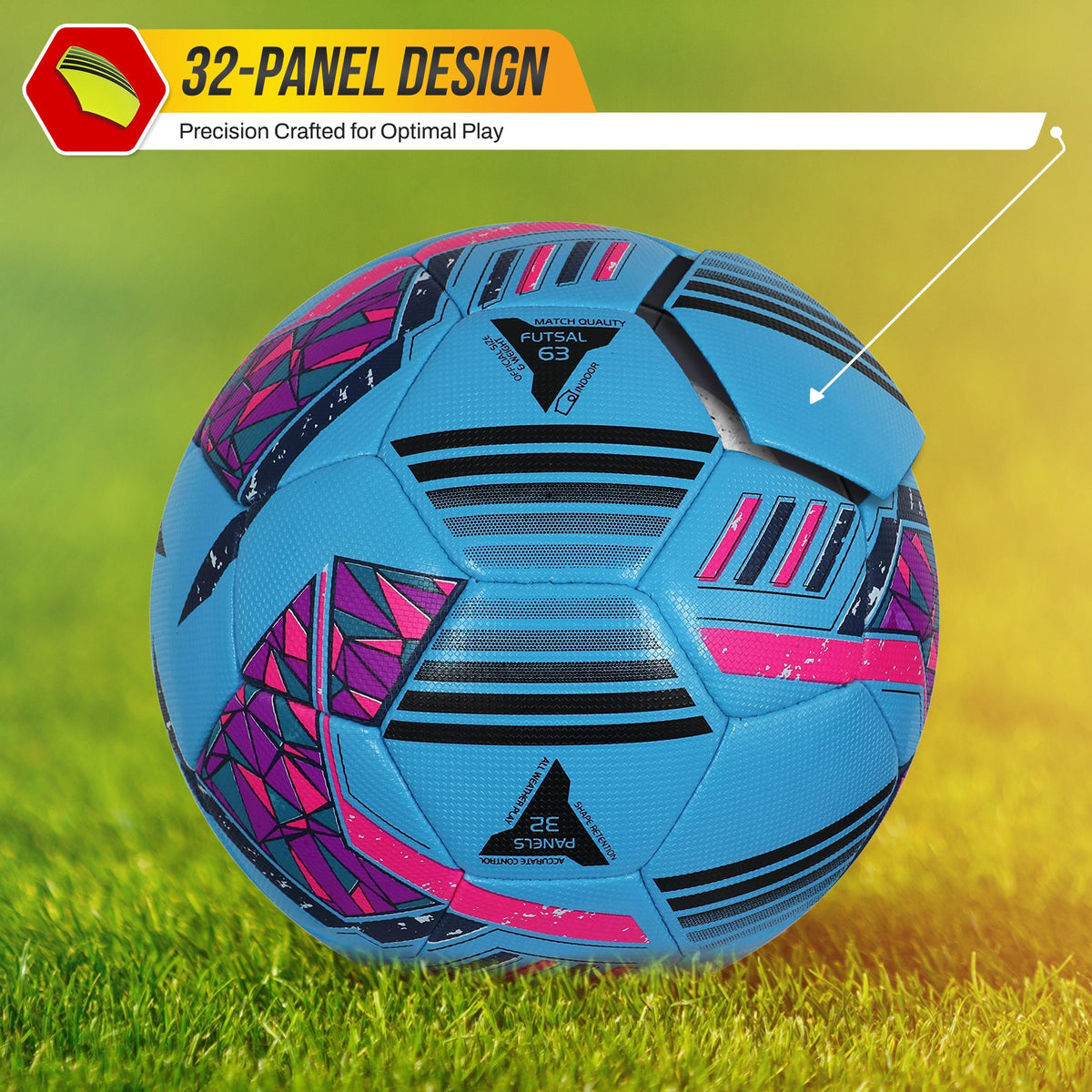 Vizari Reflect Pro Premium Indoor Soccer Ball – Sky Blue