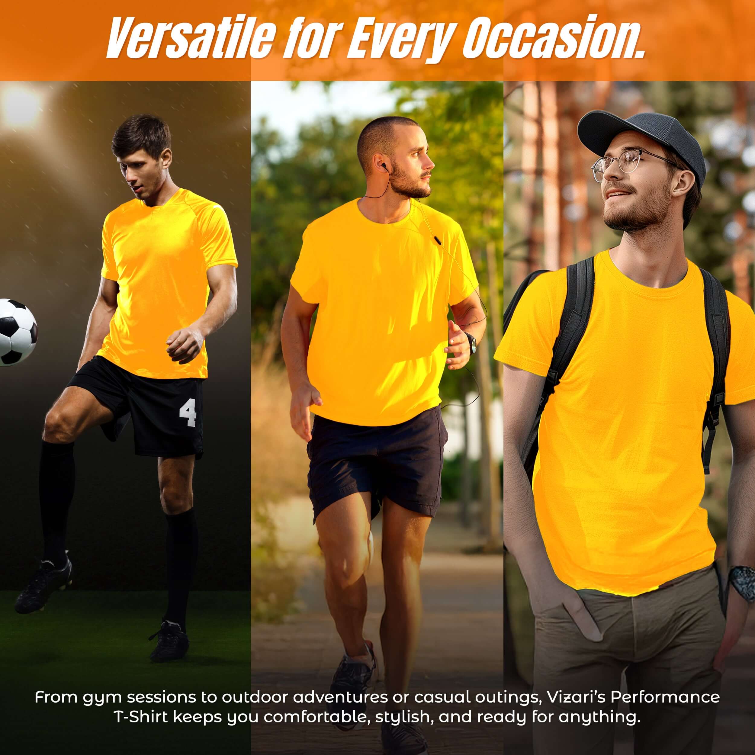 Vizari Performance T-Shirt Neon – Yellow
