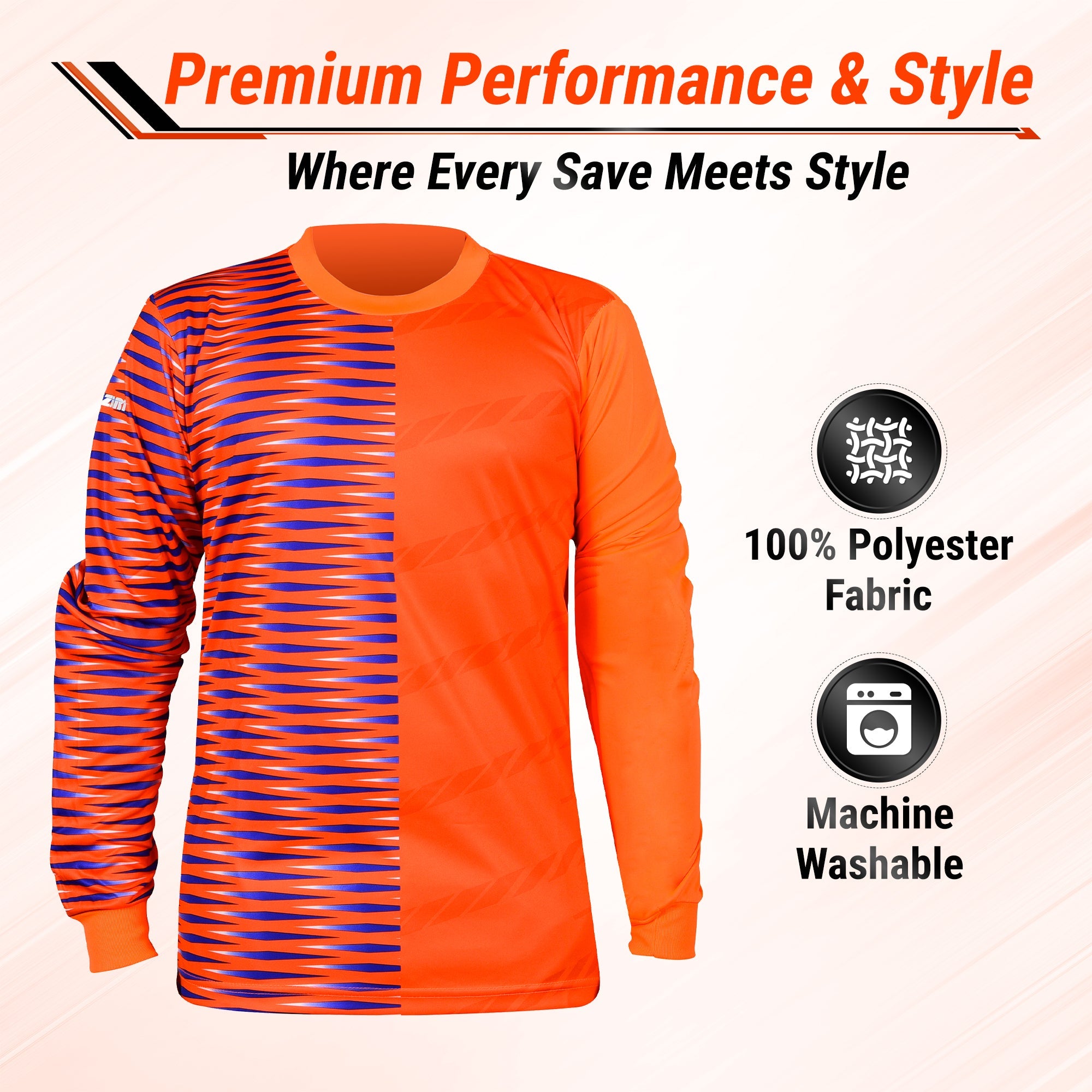 Vizari Portola Goalkeeper Jersey – Orange/Royal/Silver