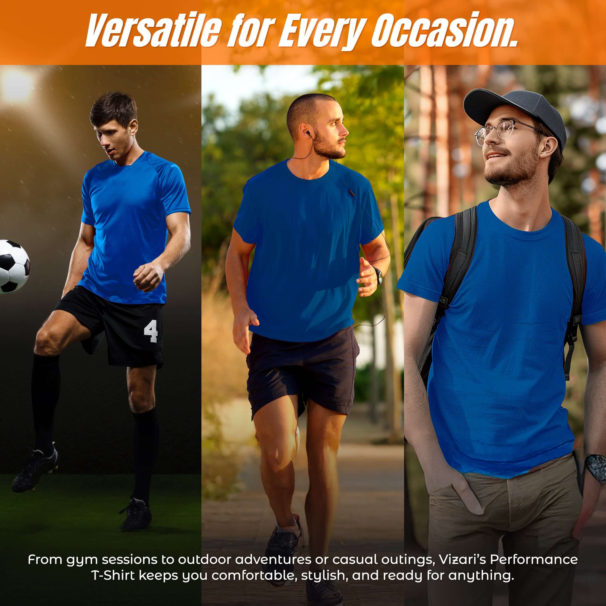 Vizari Performance T-Shirt – Navy