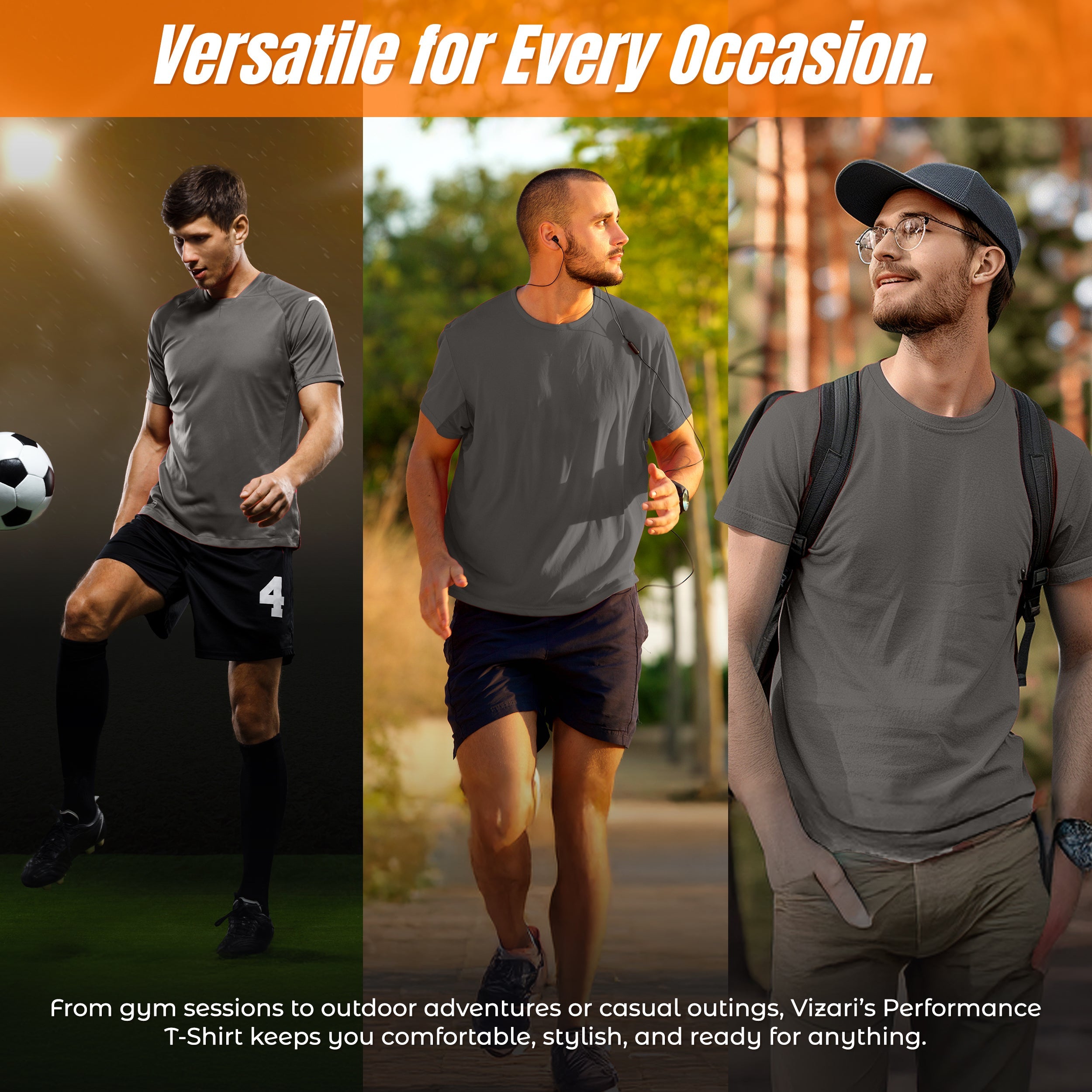 Vizari Performance T-Shirt – Grey