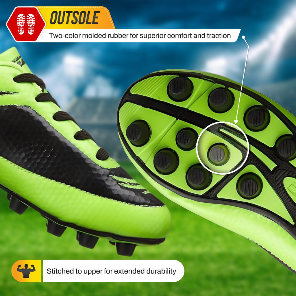 Vizari Infinity Youth Firm Ground Soccer Cleats – Green/Black