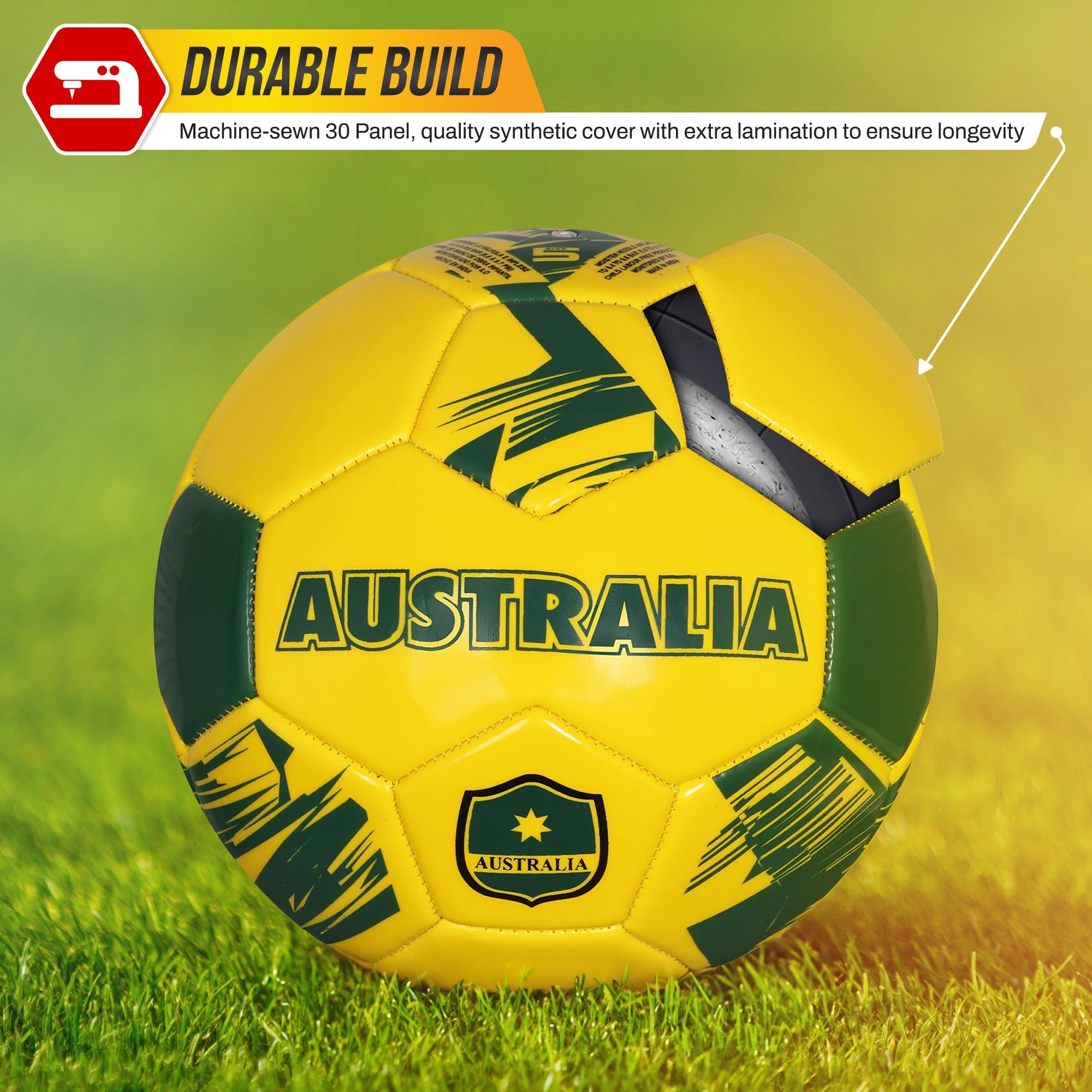 Mini National Team Soccer Balls-Australia Yellow - Vizari Sports