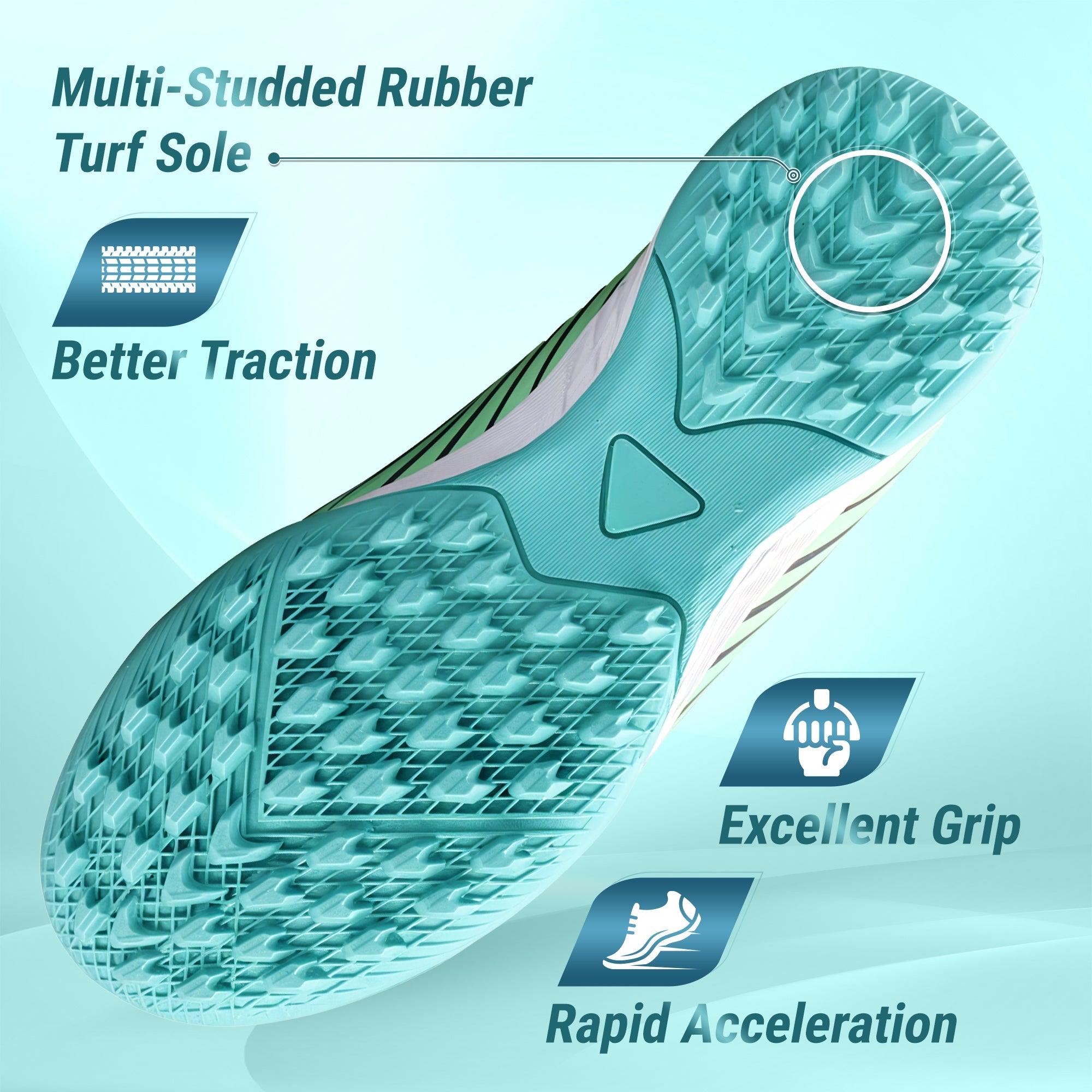 Tesoro Youth Turf Soccer Shoes - Aqua/Mint - Vizari Sports