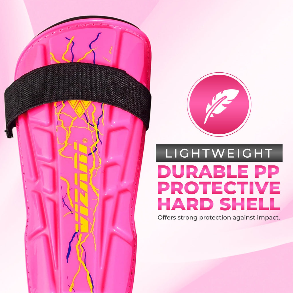 Zodiac Soccer Shin Guard with Detachable Ankle Protection-Pink - Vizari Sports