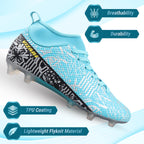 Saco Mid-Cut Adult Firm Ground Soccer Cleats - Mint/Black - Vizari Sports